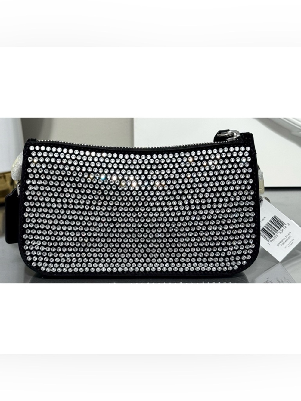 COACH Penn Shoulder Bag With Crystal, BLACK - Picture 4 of 15